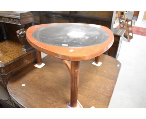 A vintage 1970s teak and glass top coffee table , Nathan Astro design, diameter approx. 77cm