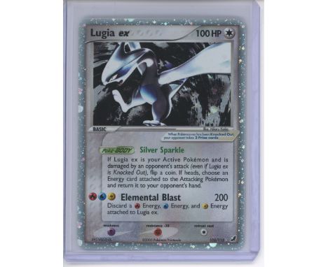 This lot features the stunning Lugia ex from the Ex Unseen Forces expansion. This card has been rapidly increasing in value o