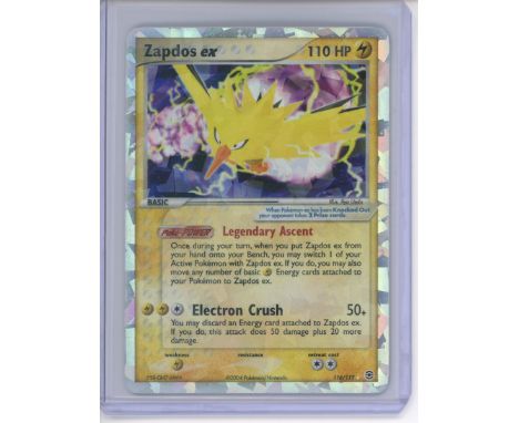 This lot features Zapdos ex from the Fire Red &amp; Leaf Green expansionWhile grading is subjective we would classify this ca