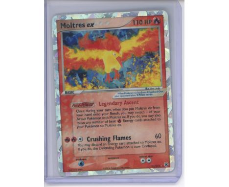 This lot features Moltres ex from the Fire Red &amp; Leaf Green expansion.While grading is subjective we would classify this 