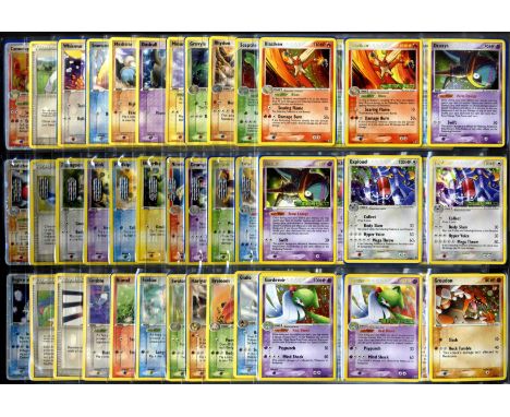 This lot features a complete Master EX Emerald Set. You will be getting every holo, rare, common and uncommon and every rever