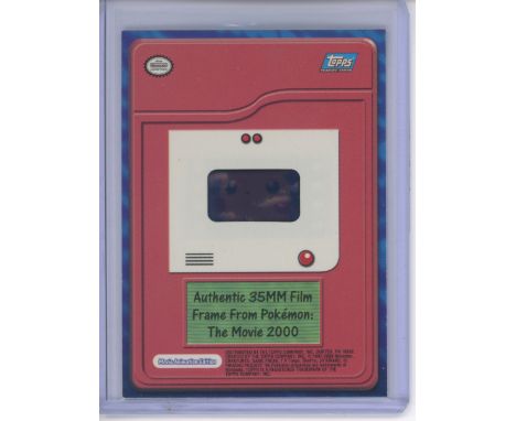 This lot features a genuine film cell from the second Pokemon movie - Pokemon The Movie 2000 depicting a close up of Pikachu 