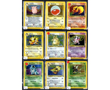 This lot contains a complete Jungle Unlimited expansion, all 64/64 cards from the second ever TCG set.The cards are in set or