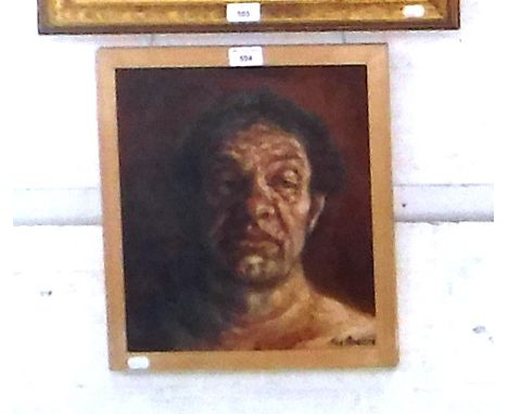 ANDERSON: A portrait of a man, oil on board