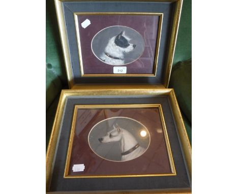 AN OIL ON BOARD PORTRAIT OF A DOG 'Fritz' and another similar portrait, both inscribed to the reverse 'Attributed to Langlois
