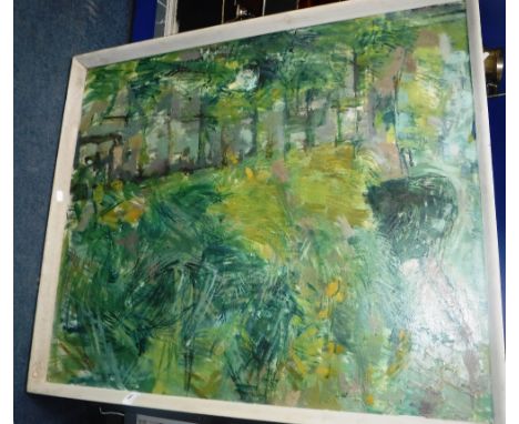 ANTONY FREEMAN: 'GRASS PATCH' signed and titled with artist's address to a 'New English Art Club' label verso, oil on board 