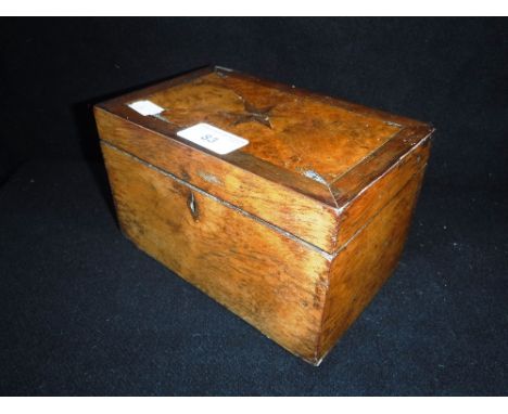 A 19TH CENTURY ROSEWOOD TEA CADDY