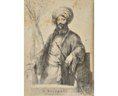 Belzoni (Giovanni-Battista). Narrative of the Operations and Recent Discoveries within the Pyramids, Temples, Tombs, Excavati