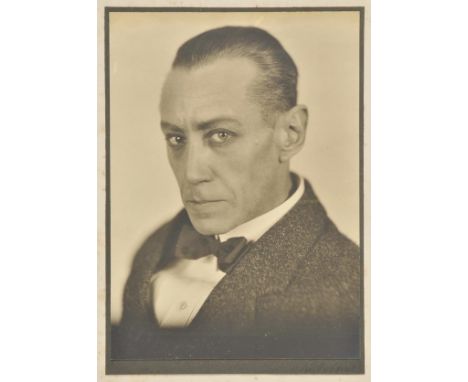 *Osborne (Li, 1883-1968). Head-and-shoulders portrait of the German actor Max Schreck, circa 1930,  bromide print, 22.5 x 16 