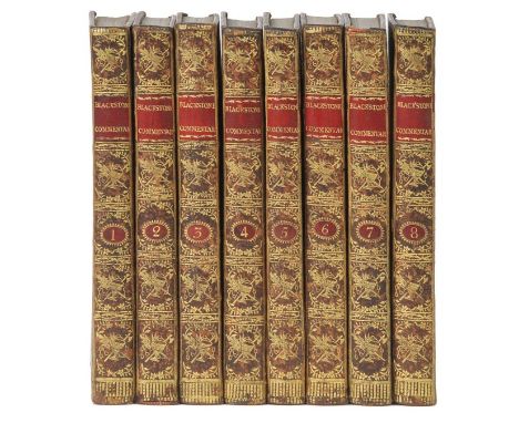 Blackstone (Sir William). Commentaries on the Laws of England, 4 volumes in 8, 11th edition, 1791, engraved portrait frontisp