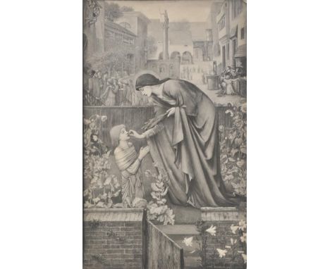 *Hollyer (Frederick, 1837-1933). The Prioress's Tale by Edward Burne-Jones (1898),  a platinum print of the painting by Burne