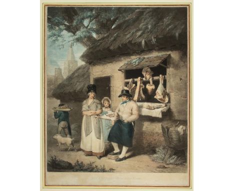 *Reynolds (Samuel William I). The Country Butcher's Shop, published Jeffryes & Co, 1798, mezzotint after James Ward with cont