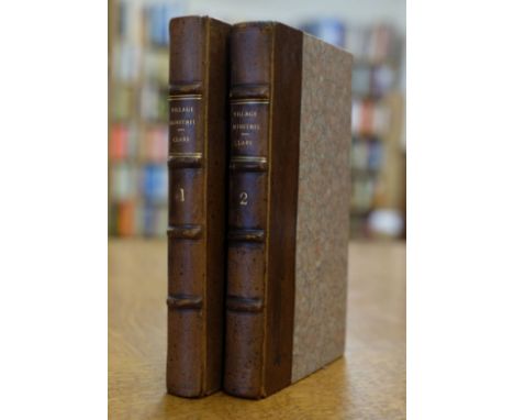 Clare (John). The Village Minstrel, and Other Poems, 2 volumes, 1st edition, 1821, half title and engraved portrait frontispi