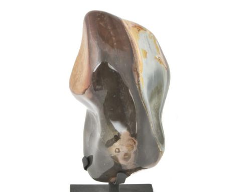 *Huge Polychrome Jasper, polished freeform on custom base. This is a very large fully polished example, perfect for the inter
