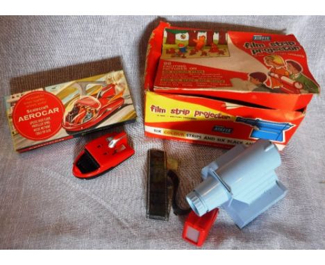 AIRFIX: A VINTAGE FILM-STRIP PROJECTOR (BOXED), a SCALECRAFT: Snap together Aerocar (boxed)