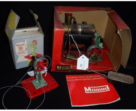 MAMOD: A MODEL S.E. 1 STEAM ENGINE (boxed) and a model power press (boxed) (2)