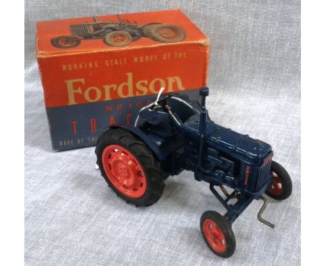 CHAD VALLEY: A WORKING SCALE MODEL OF THE FORDSON MAJOR TRACTOR (in dark blue) with original cardboard box