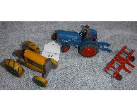 A BRITAINS LTD FORDSON MAJOR TRACTOR and a tin-plate 'Baby' tractor