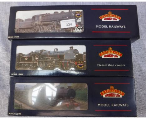 BACHMANN MODEL RAILWAYS: THREE BOXED LOCOMOTIVES, 'BR J39 64897', BR N Class 31401' and 'BR Ivatt Class 4 2-6-0'