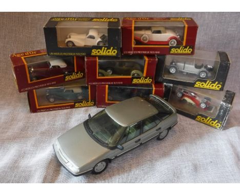 SOLIDO: A COLLECTION OF MODEL VINTAGE VEHICLES (boxed) and a large scale Citroen Select M 