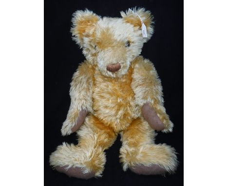 A LARGE PLUSH TEDDY BEAR with jointed limbs and head, with growling action (not working) believed to be Chad Valley circa 28"