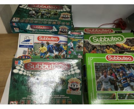 Subbuteo, modern day Subbuteo sets, some may have parts missing , 8 boxed sets