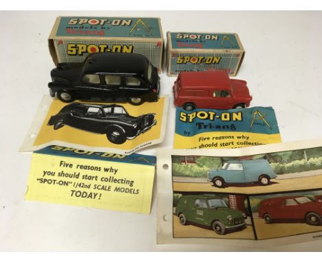 Triang Spot on, boxed, #155 Austin London Taxi and #218 Austin Morris Royal Mail van