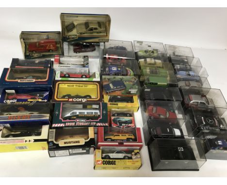 A collection of boxed diecast vehicles including Corgi, Solido etc
