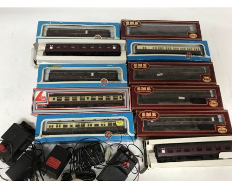A collection of boxed Airfix, Lima and GMR , OO gauge, railway carriages