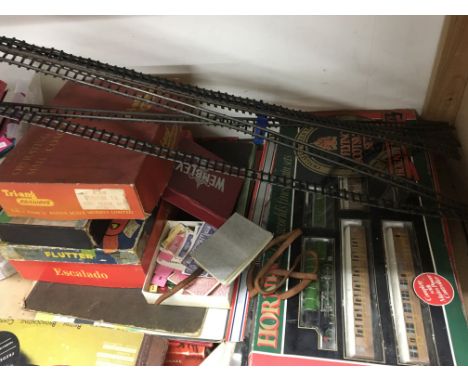 A collection of 00 gauge trains and accessories Lima and Hornby and a box of models of Yesteryear. (a lot)