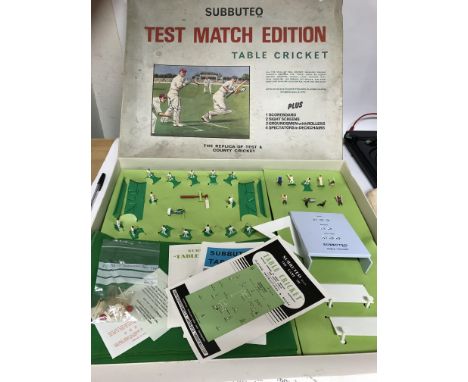 Subbuteo, boxed, Test match edition, Table Cricket, complete