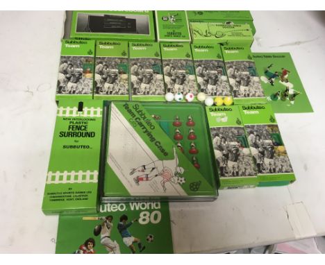 Subbuteo, a collection of boxed teams and accessories