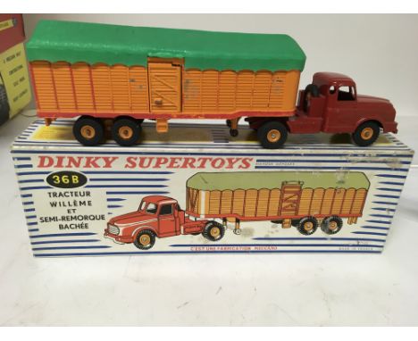 Dinky Supertoys , French, #36B Willeme tractor and articulated trailer