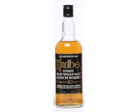 One bottle Ardbeg 10 year old Finest Islay Single Malt Scotch Whisky (Est. plus 21% premium inc. VAT)