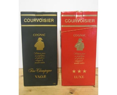 One litre Courvoisier Luxe Cognac and one litre Courvoisier V.S.O.P. Cognac, both boxed (2) (Est. plus 21% premium inc. VAT)