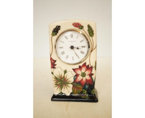 Moorcroft bramble revisited mantle clock with original box 