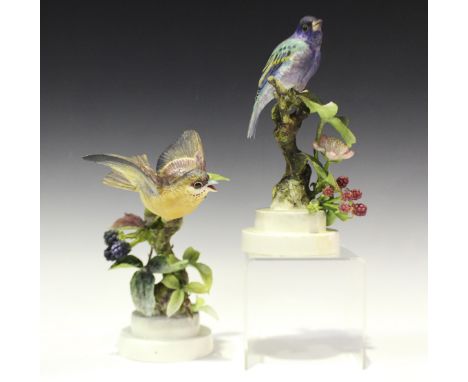 Two Royal Worcester bird studies from the American Birds Series, modelled by Dorothy Doughty, circa 1954, comprising Yellow H