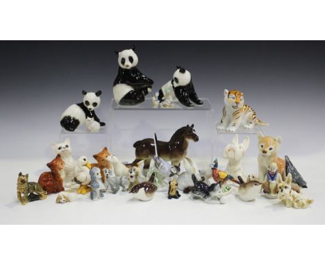 A mixed group of ceramic animal ornaments, including Beswick, Wade and Lomonosov (minor faults).Buyer’s Premium 29.4% (includ