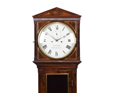 Regency mahogany-cased domestic regulator - Edwards, Shoreditch, the 12-inch circular white Roman dial with subsidiary beneat