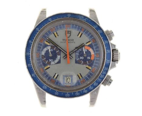 Tudor - Oysterdate ref:7149/0 'Monte Carlo' stainless steel chronograph wristwatch, having a blue tachymetric bezel, grey, bl