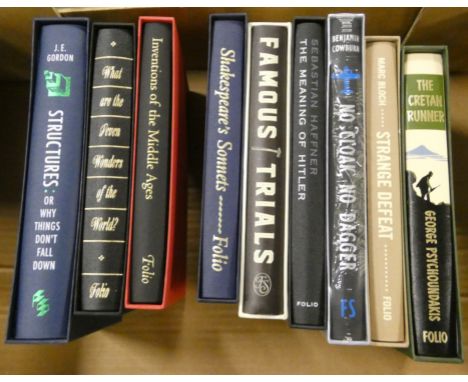 FOLIO SOCIETY.  9 various vols. in slip cases.Condition report:No previous owners inscriptions or stickers. Light wear to sli