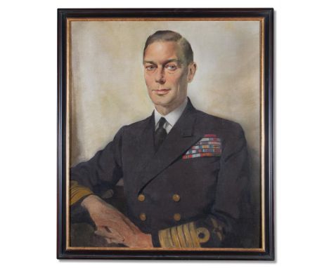 λ HERBERT JAMES GUNN (BRITISH 1893-1964)PORTRAIT OF H. M. KING GEORGE VIOil on canvas74 x 62.5cm (29 x 24½ in.)Provenance:Sal