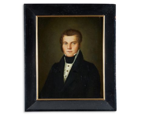 ANGLO-AMERICAN SCHOOL (19TH CENTURY)A PAIR OF PORTRAITS OF A HUSBAND AND WIFE43 x 34cm (16¾ x 13¼ in.) (2)Condition Report: B
