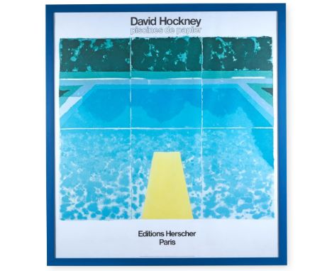 DAVID HOCKNEY (BRITISH B. 1937)PISCINES DE PAPIERColour exhibition poster, 197893 x 85.5cm (36½ x 33½ in.)Condition Report: U