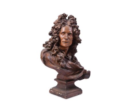 AFTER JEAN-JACQUES CAFFIERI (FRENCH, 1725- 1792), A PAINTED PLASTER PORTRAIT BUST OF CORNEILLE VAN CLEVE LATE 20TH CENTURY 71