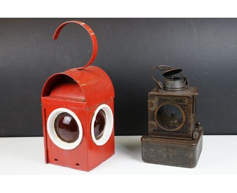 British Railways Lamp Manufacturing &amp; Railway Supplies Ltd Welch Patent railway lamp (approx 24cm high - excluding handle