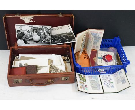 Mixed ephemera to include early 20th C black &amp; white photographs, postcards, newspaper cuttings, Gibraltar 1967 referendu