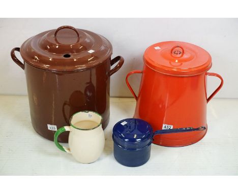 Collection of Vintage Enamel Kitchen ware 