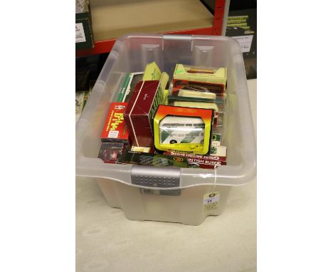 60+ vehicles by various makes including Oxford Diecast, Matchbox, Britbus, EFE, Corgi, etc. Examples include; Bedford TK box 