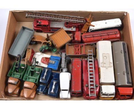 20 Dinky Toys. BOAC Coach, 2x Loud Speaker Van, Commer Fire Engine, Foden Tanker, Leyland Octopus Tanker, 2x Commer Breakdown